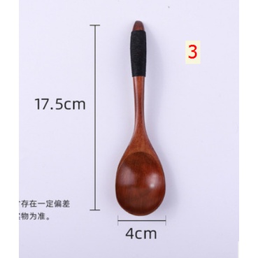 Thìa gỗ, muỗng gỗ cuốn dây phong cách Nhật Bản, phụ kiện decor chụp ảnh thức ăn