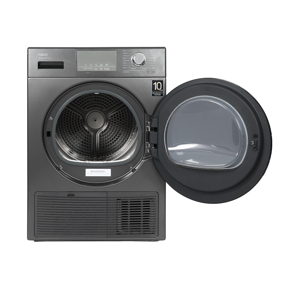 AQH-H900G -  MIỄN PHÍ CÔNG LẮP ĐẶT Máy sấy bơm nhiệt AQUA 9 Kg AQH-H900G