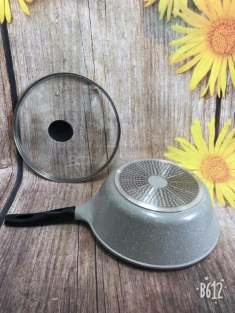 Chảo Đá Stone Sâu Lòng Đáy Phẳng Lock&Lock LCA6305D 30cm
