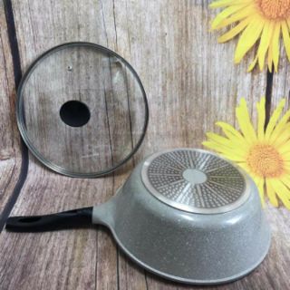 Chảo Đá Stone Cao Cấp Sâu Lòng Đáy Phẳng LocknLock LCA6305D 30cm (hàng chính hãng)