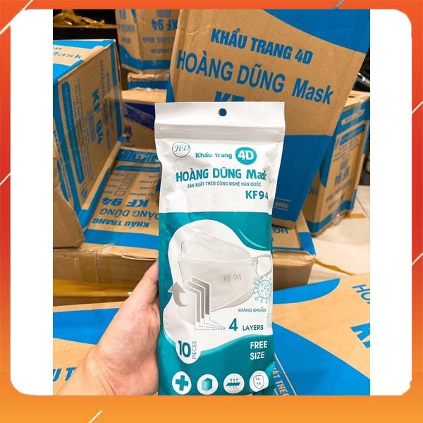[CHÍNH HÃNG] COMBO 100 KHẨU TRANG 4D KF 94 HOÀNG DŨNG XUẤT KHẨU