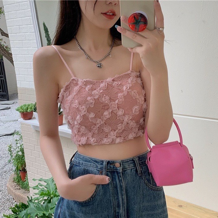 Áo Bra Nữ Ren Hoa Hồng Nhí Nổi Mẫu Mới Siêu Hót YUKI STORE 369