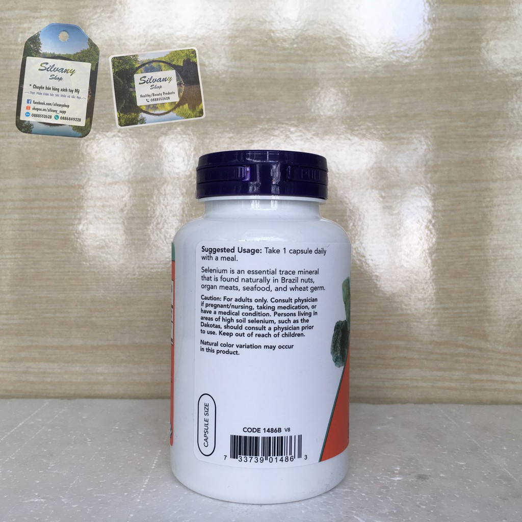 Selenium 200mcg Now Foods - Tăng Cường Hệ Miễn Dịch, Chống Oxy Hóa