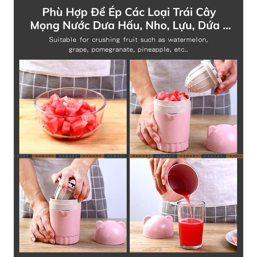 Dụng Cụ Vắt Ép Cam Vắt Chanh Ép Nước Trái Cây Lúa Mạch Tai Gấu Đa Năng