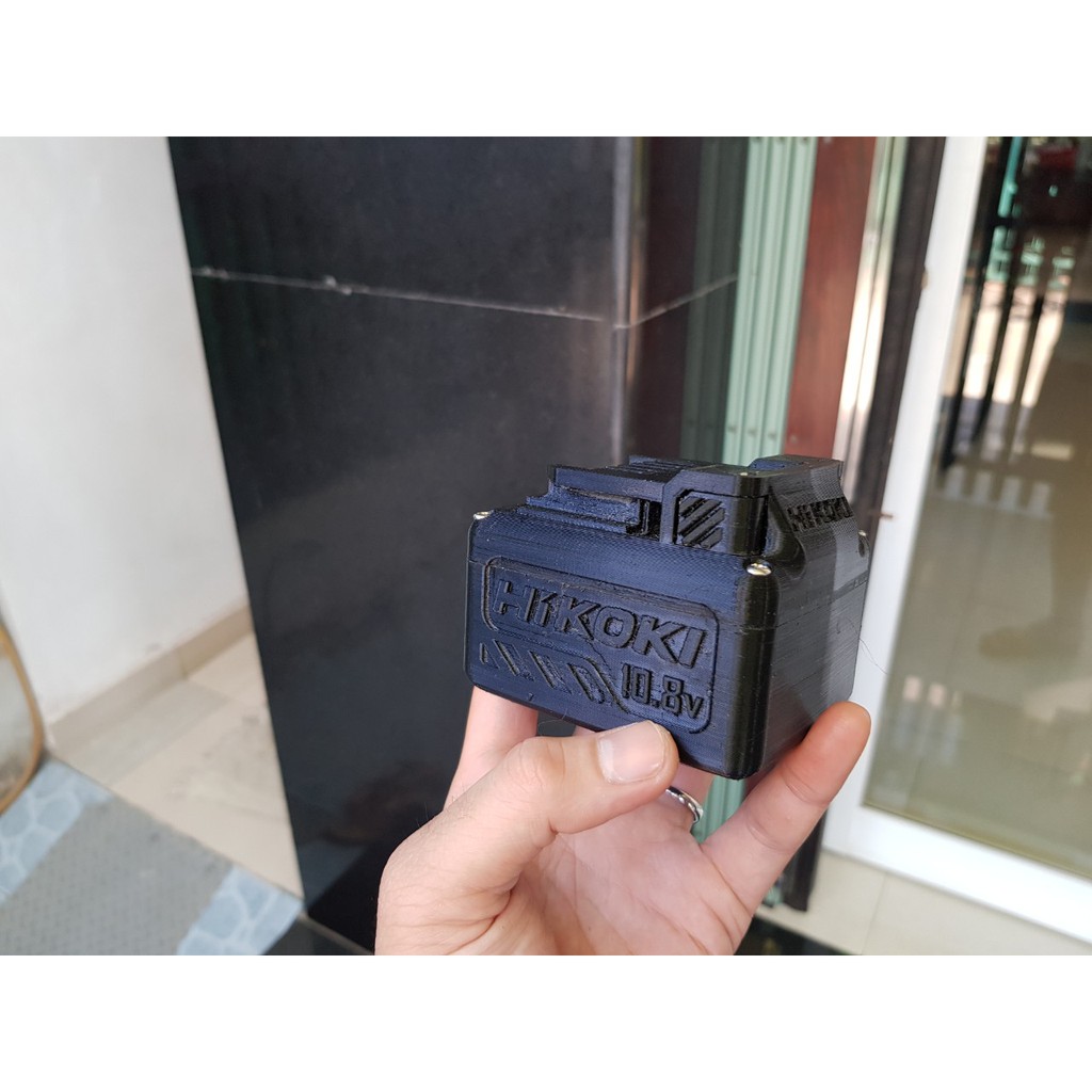 Vỏ Pin Hikoki 10.8v trượt - 6 cell 18650 (Đầy đủ tiếp xúc, không bao gồm mạch)