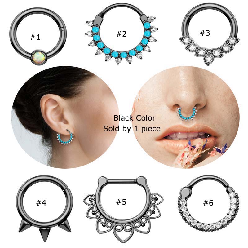 Khuyên Mũi Chất Liệu Thép Không Gỉ Đính Đá Zircon Nhiều Màu Tùy Chọn Thời Trang