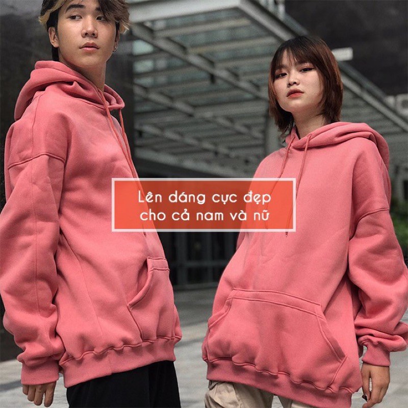 Áo hoodie đôi, hoddie cặp trơn basic Wado cho mùa thu đông dáng unisex form rộng nỉ bông