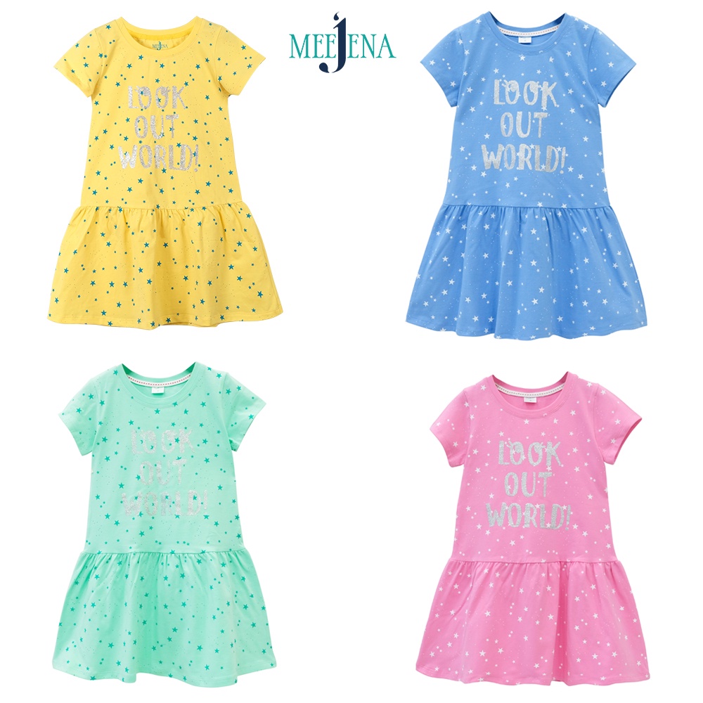 Váy Bé Gái Tay Ngắn Ngôi Sao 100% COTTON 14-38 kg MEEJENA - 1890