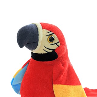 Plush Parrot Toy Stuffed Bird Doll Record Repeat Speaking