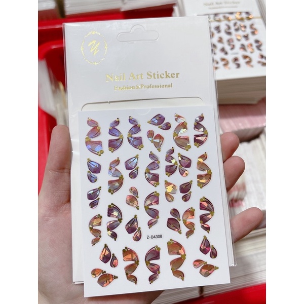 Sticker Lụa 5D dán móng
