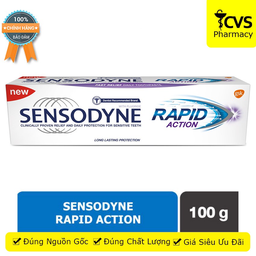 Kem đánh răng Sensodyne Rapid Action 100g - cvspharmacy