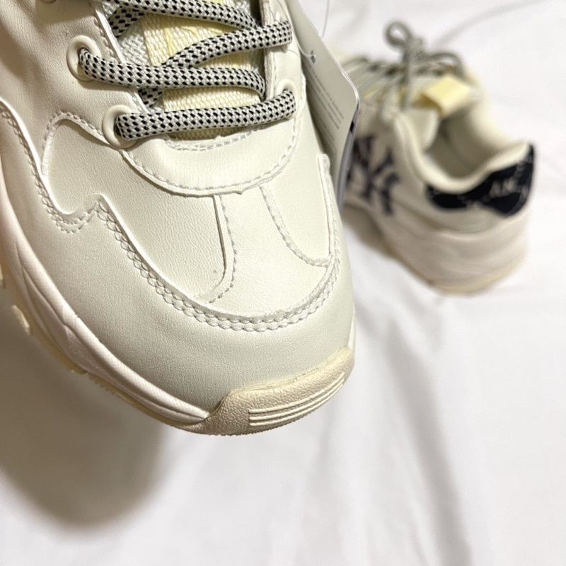 Giày thể thao MLB NY gót nỉ đen mới, giày ML B kem thời trang mono NY cao cấp full box bảo vệ 1:1 trung