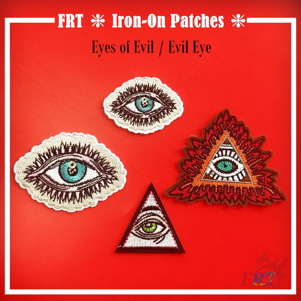 ☸ VSCO - Eyes of Evil Patch ☸ 1Pc Evil Eye Diy Sew on Iron on Badges Patches