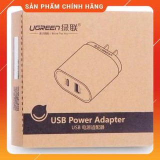 Sạc USB 1 cổng USB và 1 cổng USB Type-C 5V/3.4A max UGREEN 30321