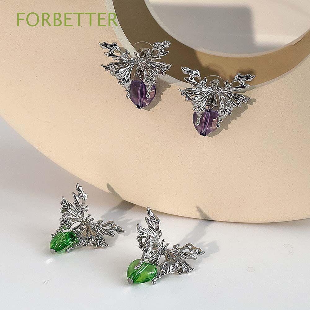 Bông tai hình bướm màu hồng phong cách Hàn Quốc thời trang cho nữ