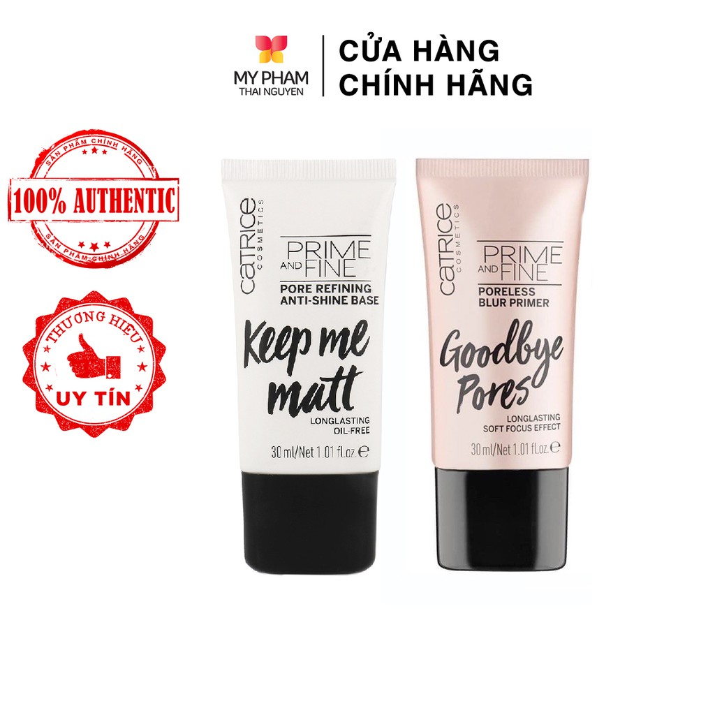Kem lót CATRICE Prime & Fine Pore refining anti-shine base mattifying longlasting oil-free