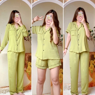 🌸 Bộ Lụa Pijama MANGO TRƠN L1🌸