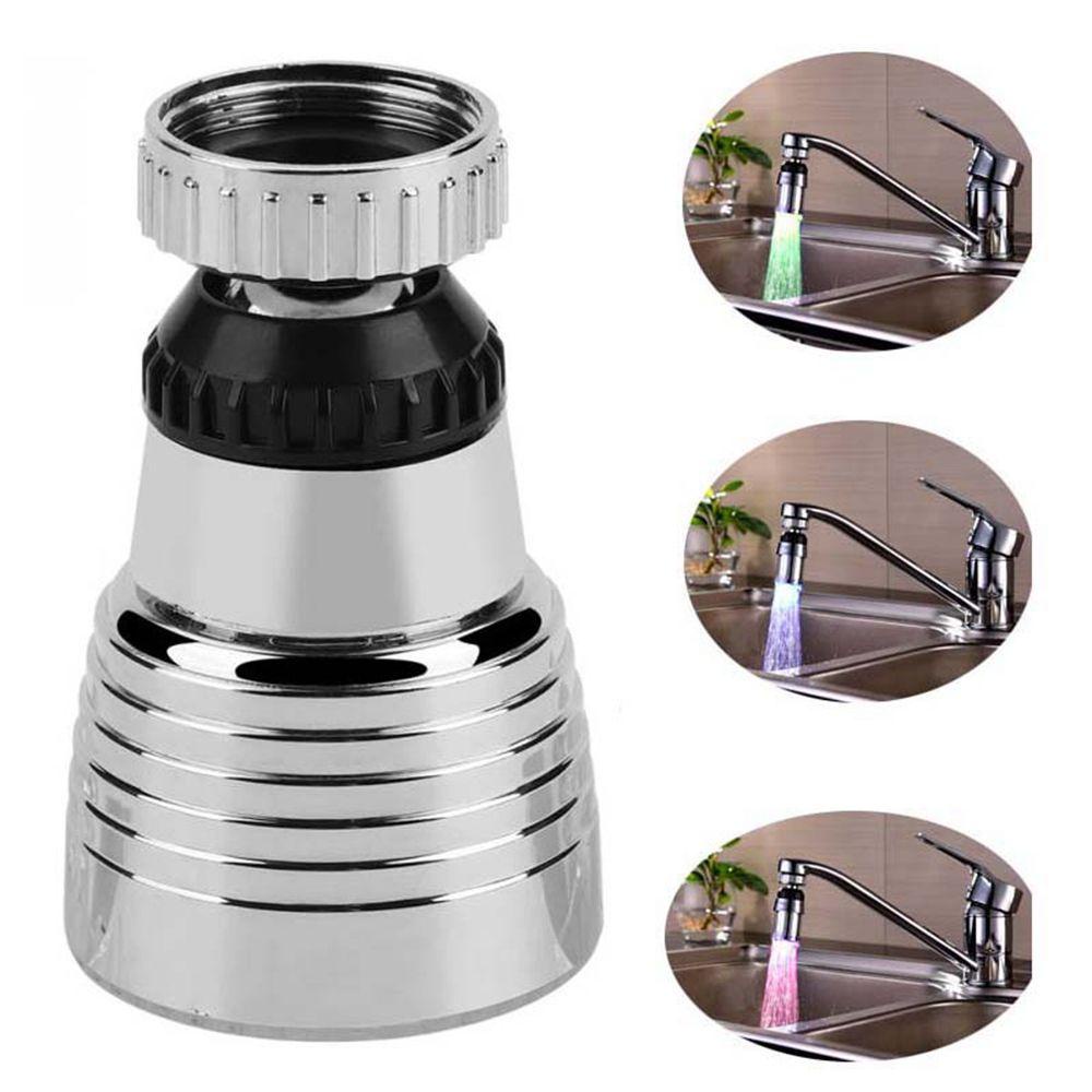 Đầu Gắn Vòi Nước Xoay 360 Độ Tiết Kiệm Nước Có Đèn LED