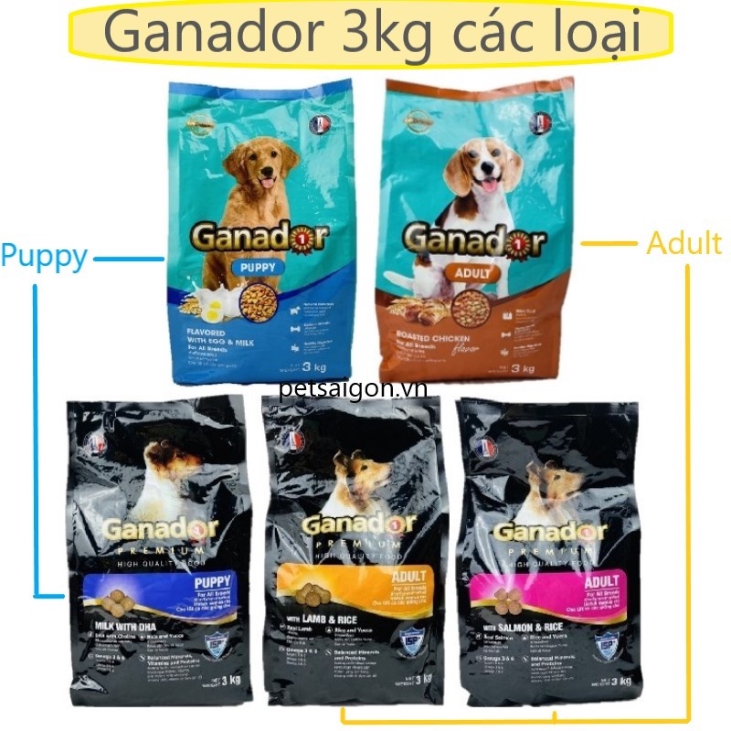 THỨC ĂN CHO CHÓ GANADOR 3KG