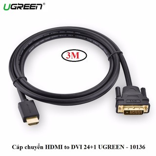 Cáp HDMI To DVI ( 24+1 ) 3M Ugreen 10136