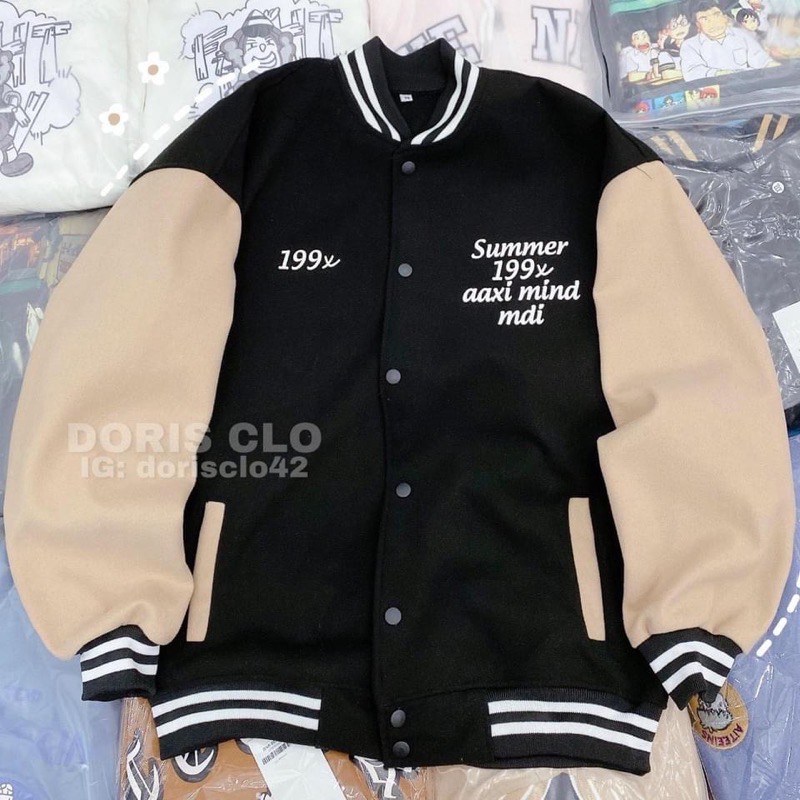 [Ảnh Thật] Áo Khoác Bomber Nỉ 199 Chất Nỉ Bông Mịn Đẹp Form rộng Unisex Nam Nữ Couple