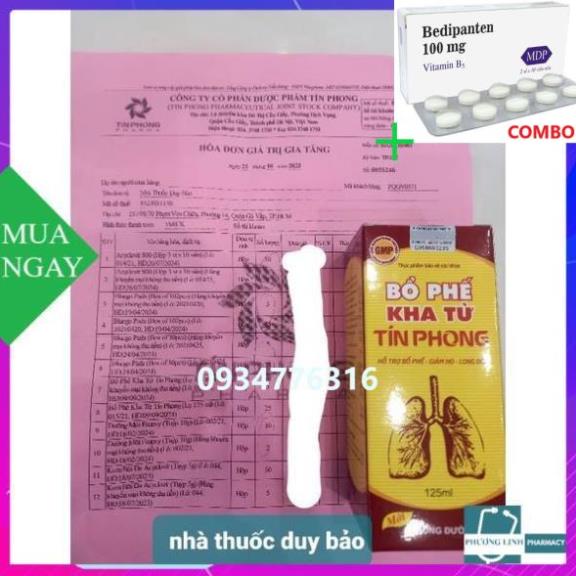 Combo Bedipanten 100mg +  SIRO CẢM CÚM TÍN PHONG ( HO CẢM )
