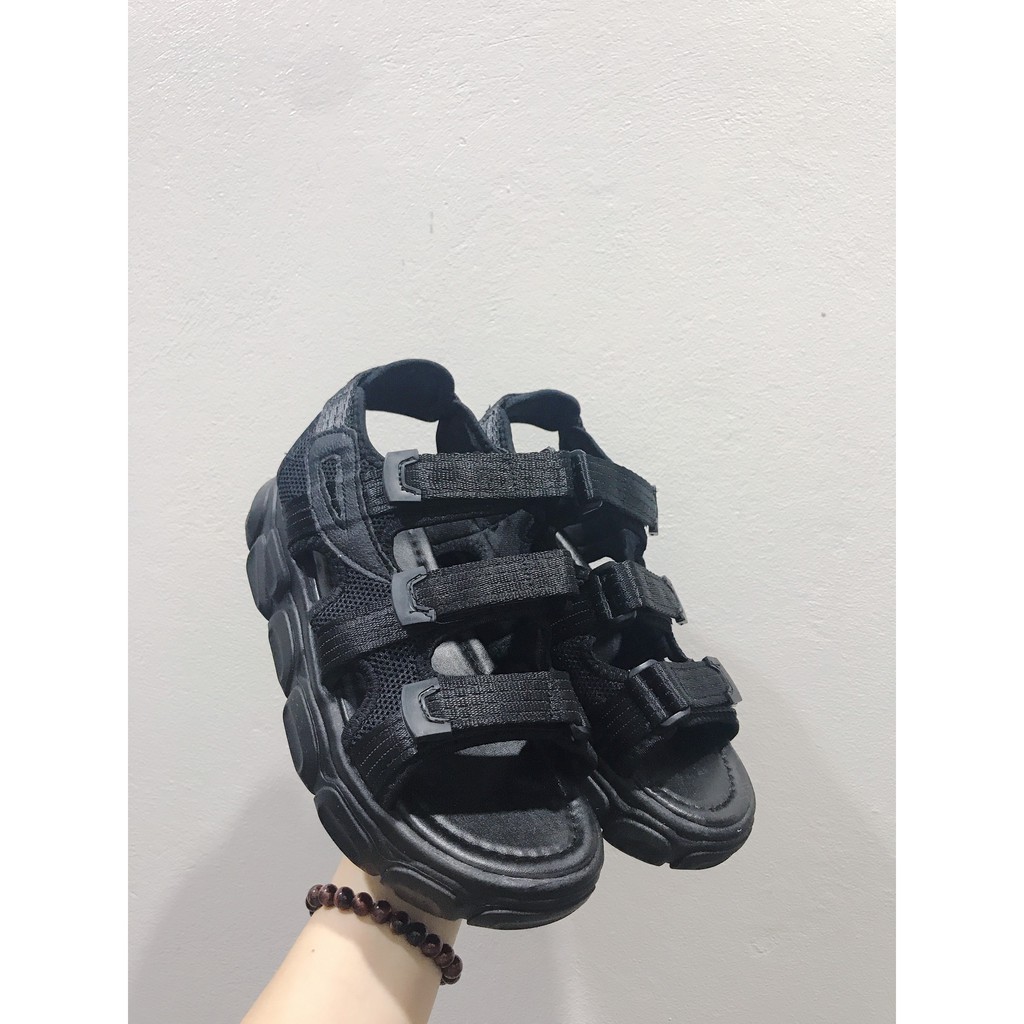 (Order) Sandal ulzzang quai ngang đế cao 4cm mã 007 (ảnh thật shop chụp)