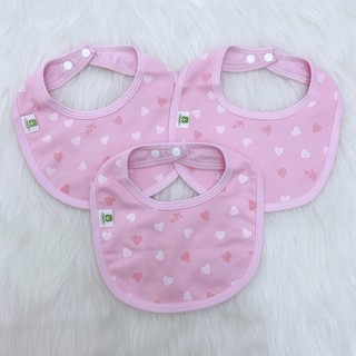 Yếm tròn Mipbi cúc bấm cao cấp cho bé set 3 chiếc