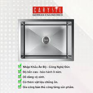 Chậu rửa chén inox304 carisil ia-mq3, hàng nhập khẩu ấn độ, bảo hành 05 năm độ bền cao