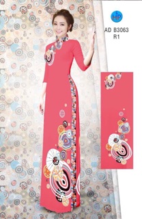 Vải áo dài lụa in 3D bộ