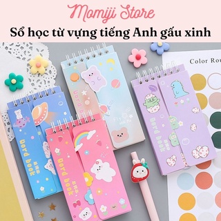 Sổ tay học từ vựng tiếng Anh Trung Nhật Hàn ghi chép từ mới, cấu trúc câu