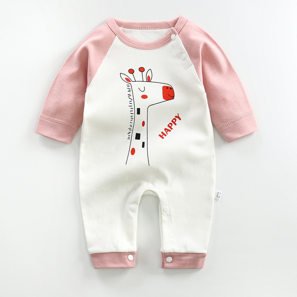 Jumpsuit tay dài chất cotton cho trẻ sơ sinh