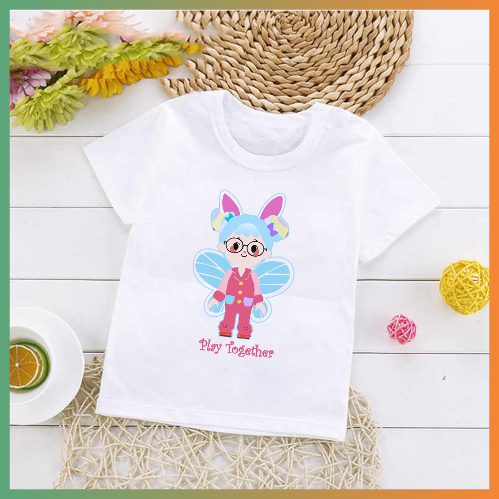 Áo thun màu trắng in hình trang phục trong game Play together cực hot cho bé trai bé gái cực HOT nhều mẫu đẹp