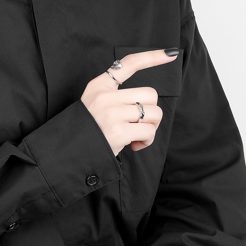 Nhẫn Hình Chiếc Lá Màu Vàng / Bạc Tùy Chỉnh Thời Trang Sáng Tạo Cho Nữ