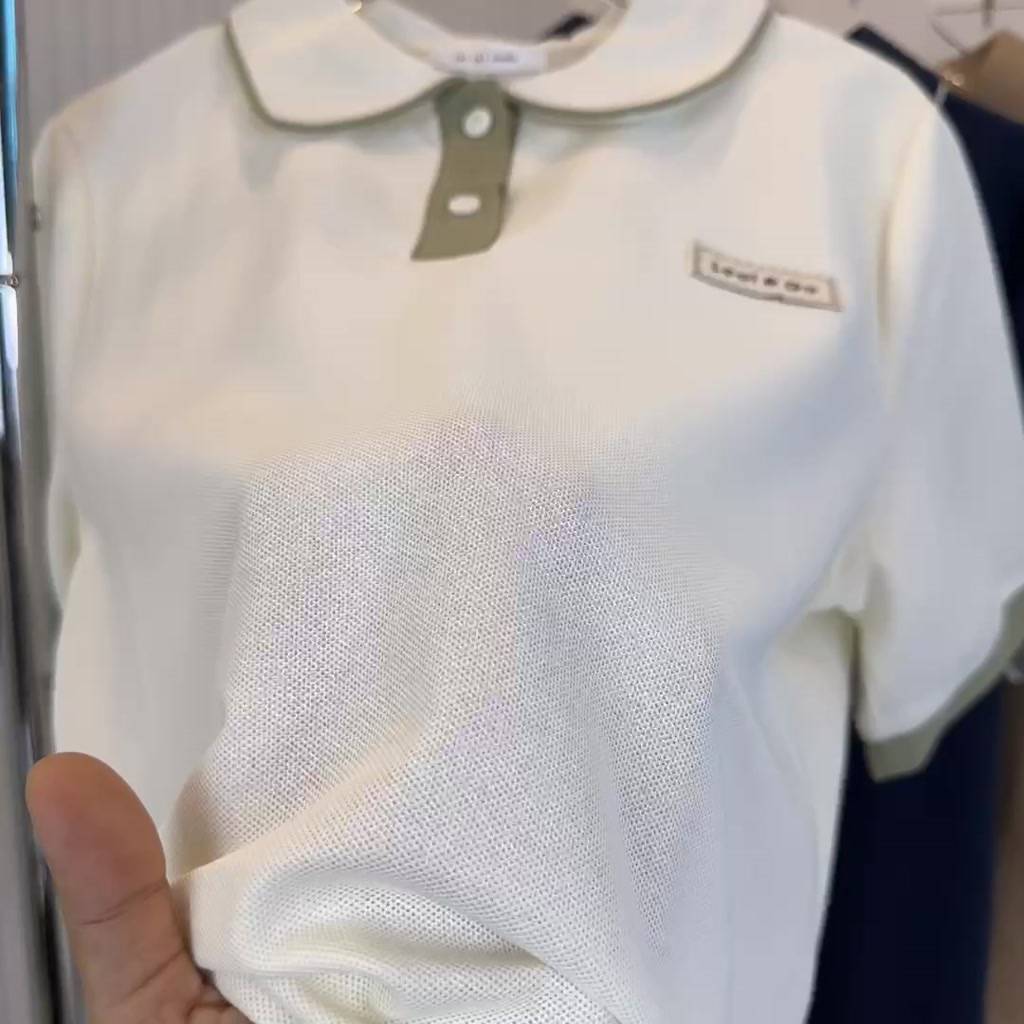 Áo thun nữ cổ bẻ phối màu dáng vừa , Áo polo nữ cổ sen layer Cao cấp thoáng mát M3099 | BigBuy360 - bigbuy360.vn