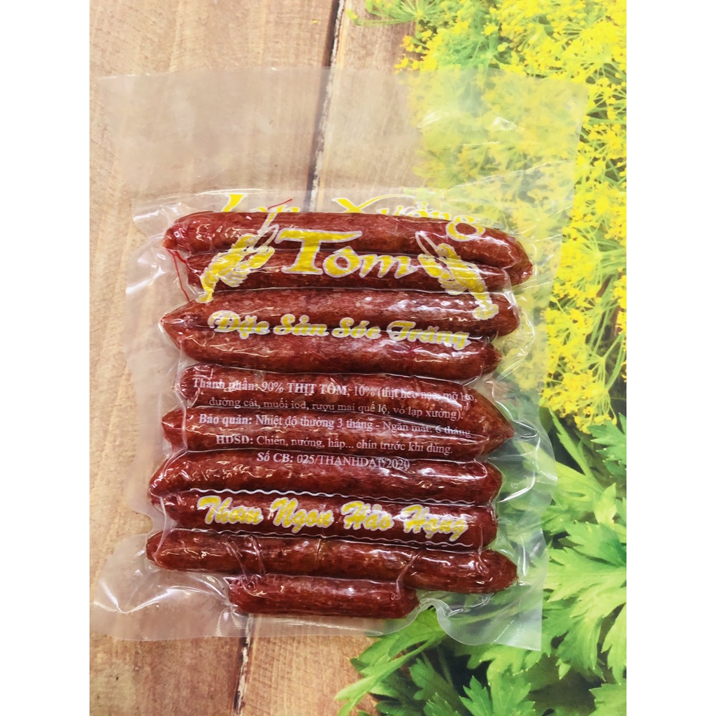 Gói 500g  lạp xưởng tôm