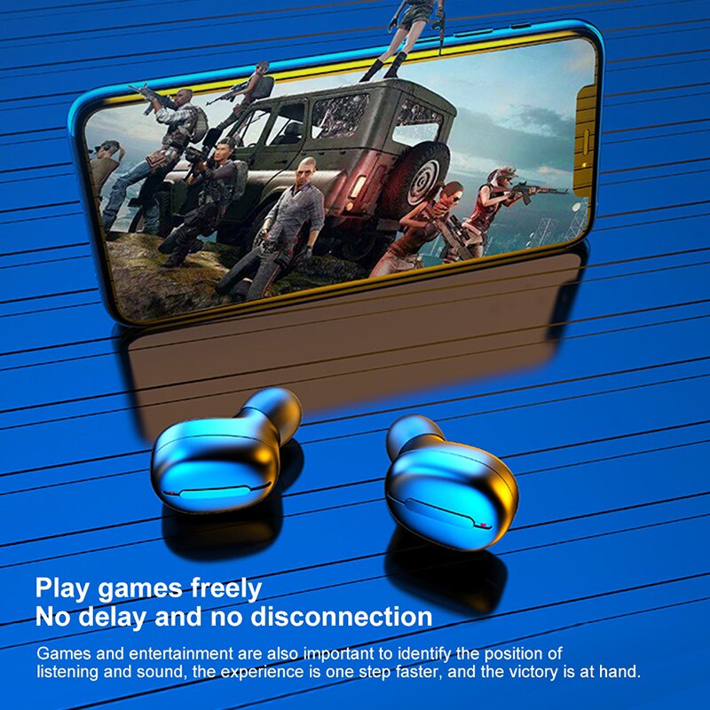 Mione Tai Nghe Bluetooth 5.0 Không Dây S8 Có Đèn LED 9D Chất Lượng Cao Earphone