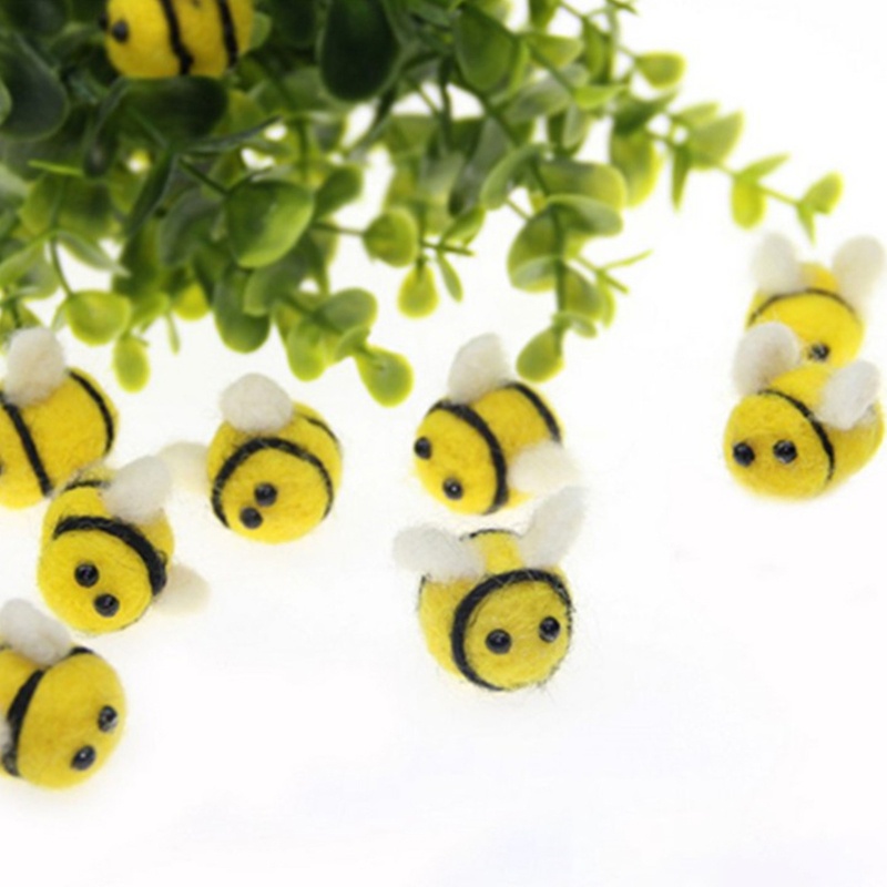 Set 20 Móc Khóa Hình Chú Ong Bằng Len Dùng Để Trang Trí Xe Hơi / Dịp Năm Mới