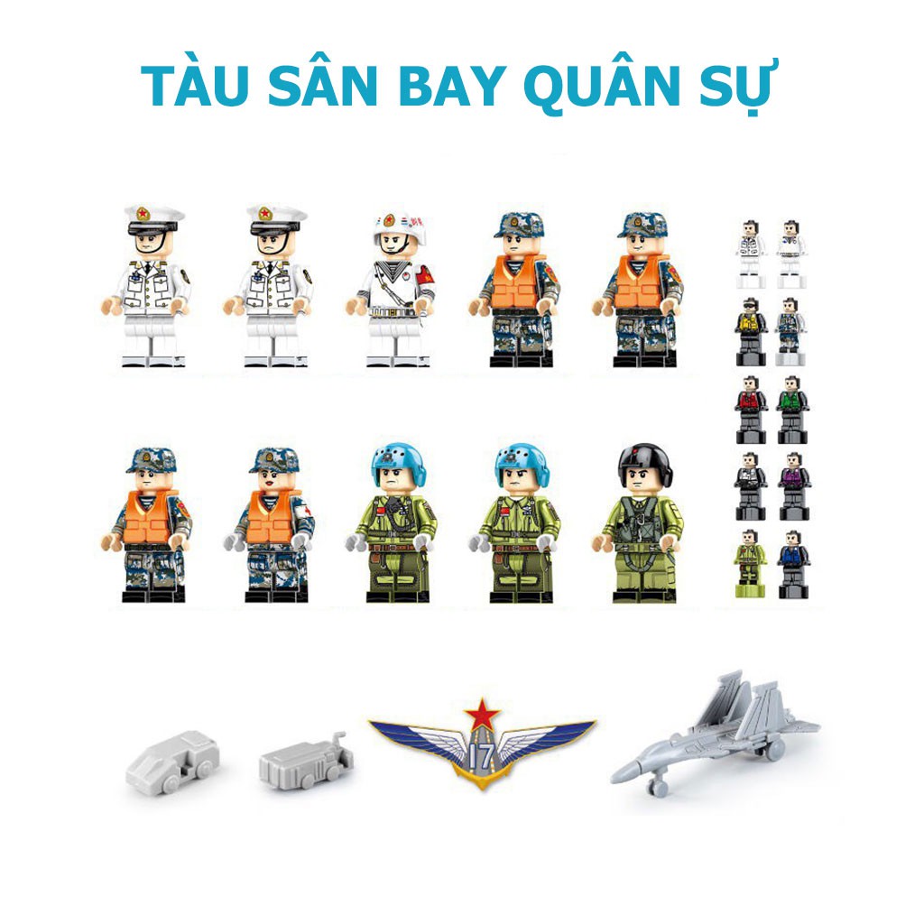 Đồ chơi lắp ráp tàu sân bay cực lớn giúp trẻ tư duy logic thông minh sáng tạo với 3010 mảnh ghép