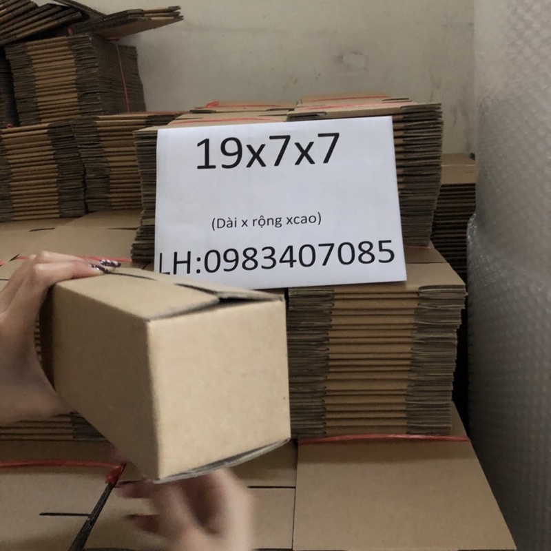 19x7x7 hộp carton đóng hàng giá rẻ