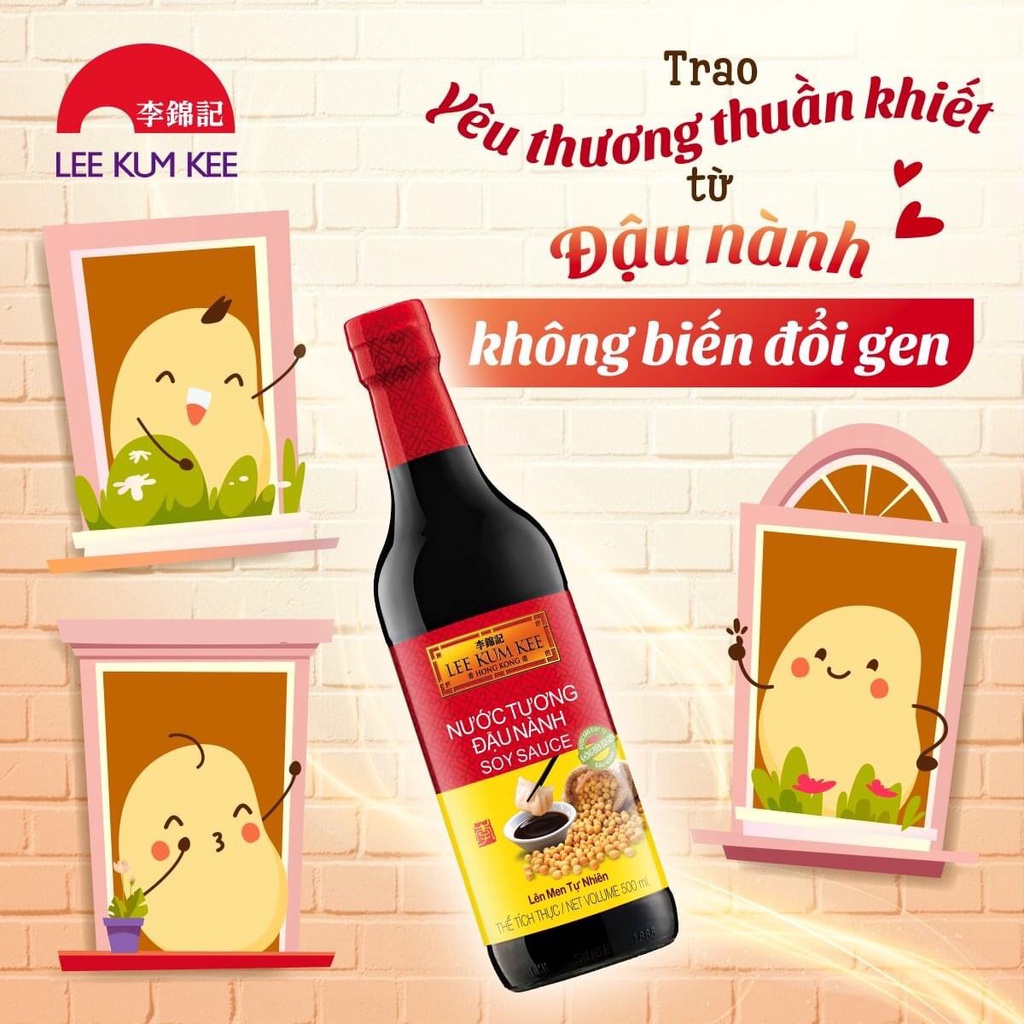 Nước Tương Đậu Nành Lee Kum Kee Chai 500ml - Gia vị nhập khẩu