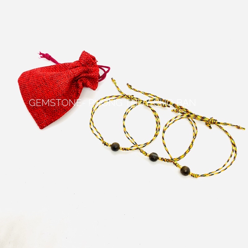 Vòng Tay Chỉ Ngũ Sắc Mix Hạt Trầm Hương Bi Bạc Bình An May Mắn, Vòng Chỉ Ngũ Sắc Đem Lại Cát Tường