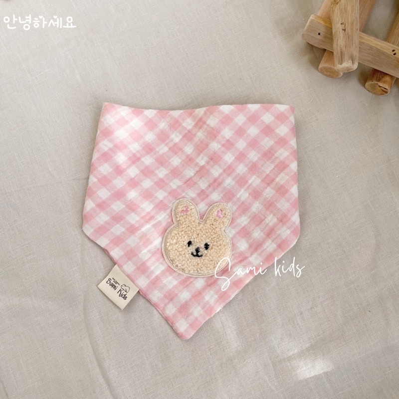 yếm cho bé thêu hình thú đáng yêu Sami Kids