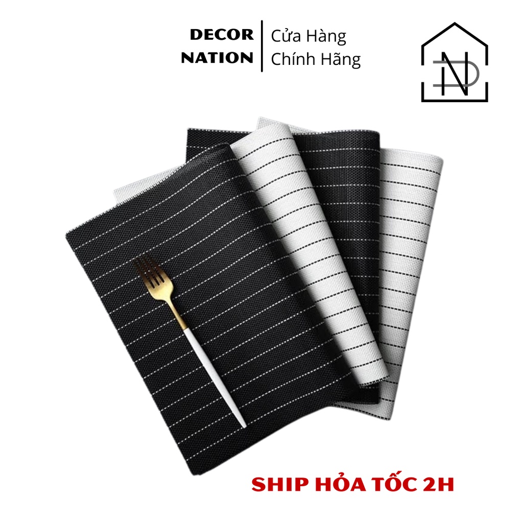 Tấm Lót Bàn Ăn Cách Nhiệt Chống Thấm Nước Placemat 40x35cm