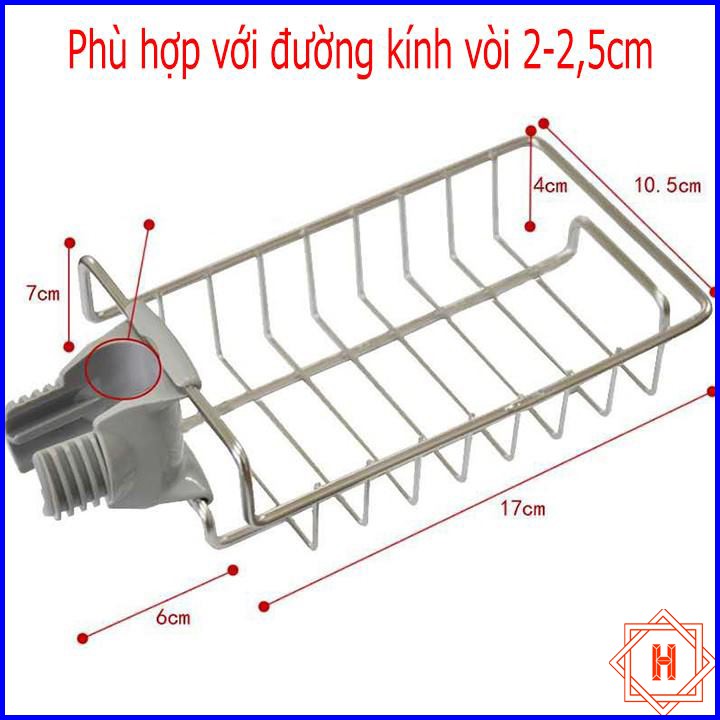 Giá Treo Vòi Đựng Đồ INOX Để Đồ Giẻ Rửa Chén Bát { H }