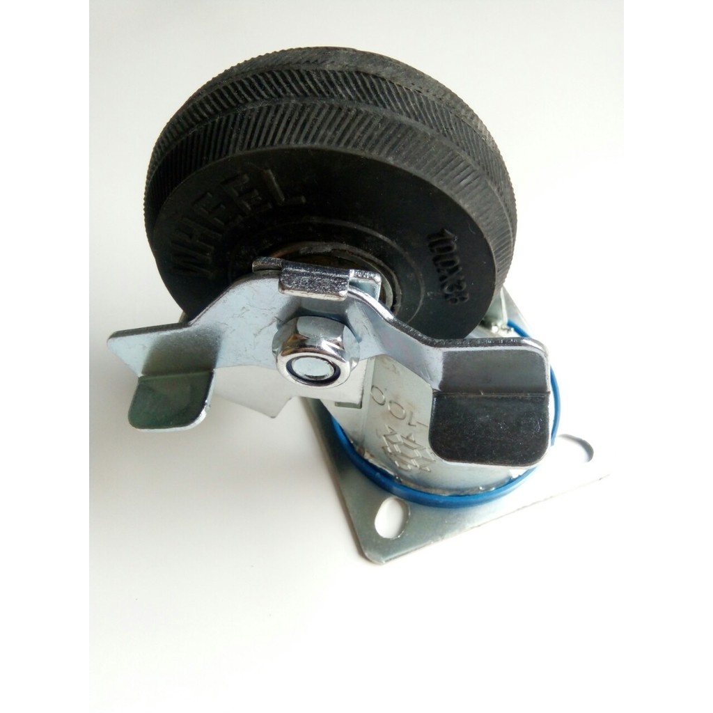 Phi 100mm-Bánh xe đẩy chịu lực cao, đường kính 100mm, bánh gang, viền cao su-Giadung24h