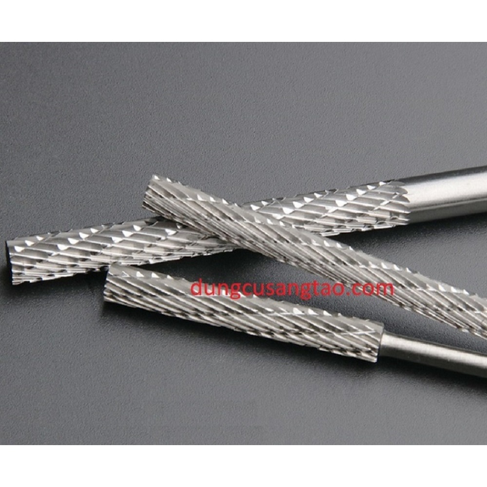 Mũi mài loại dài / Đầu làm gỗ lũa cán dài hình trụ/ hình nón, trục 5mm / trục 6mm