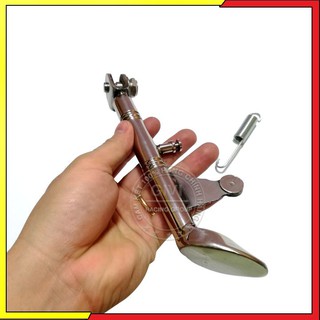 Chân Chống Inox Đặc Cho Wave, Dream, Sirius - Màu Bạc