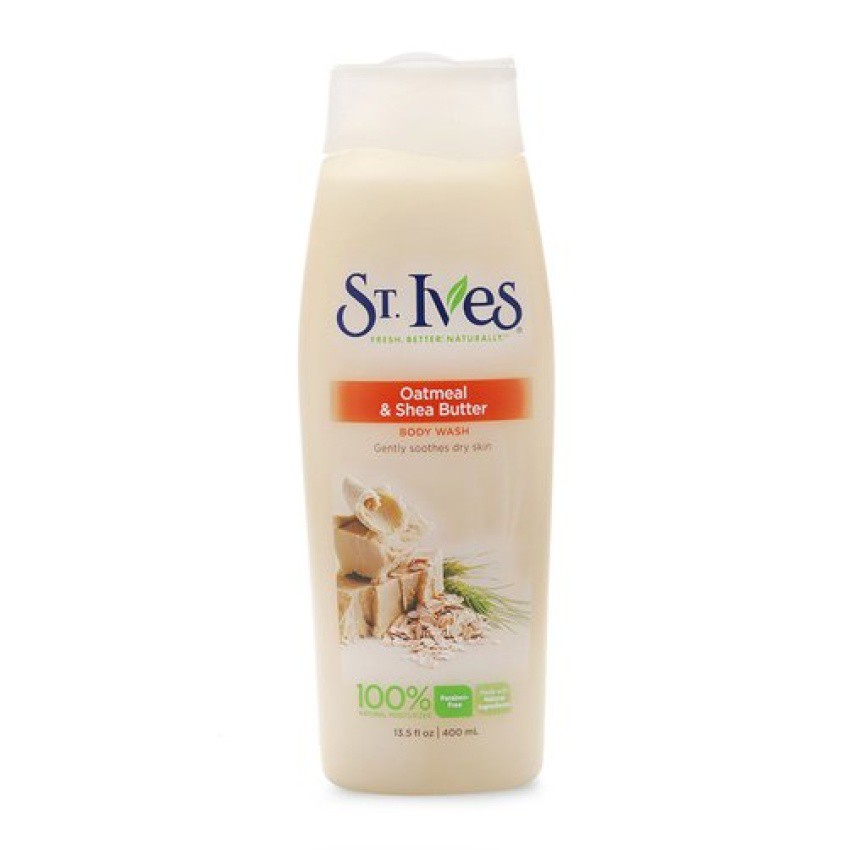 Sữa Tắm Lúa Mạch St. Ives Nourish & Soothe Oatmeal & Shea Butter body wash 400ml (Mỹ)