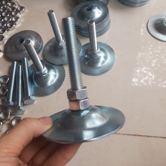 Chân tăng chỉnh thép mạ phi 90